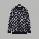 P2301V Louis Vuitton Full Length Long Sleeve Jacquard SweaterJacquard design on the whole front panelPre-shrunk and washedSize XS S M L Original Fabric 95% Cotton, 5% AcrylicDifferent from the marketYou'll know it when y