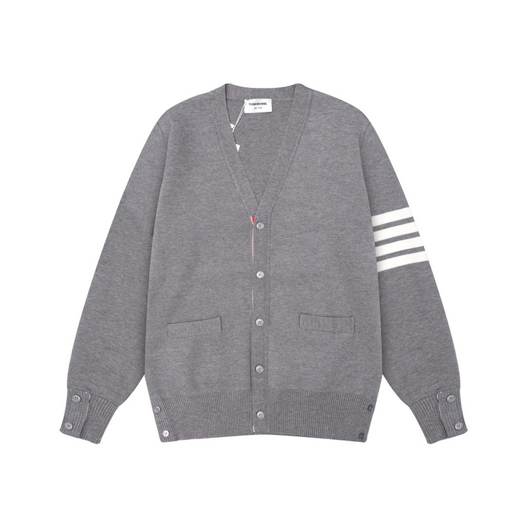 225Thom Browne   Thom Browne Willow Button CardiganTB classic four-bar basic style year after year are wearing the classic models must choose the quality   all the color fixed dye containing wool cotton yarn, soft skin-f