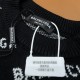 P230 (heavy weight high version)Balenciaga   Balenciaga 23ss new jacquard small letters wool knit sweater sweater OS shape  Men's and women's alikeThe whole garment 500 grams of heavy weight seconds market currencyThe wo