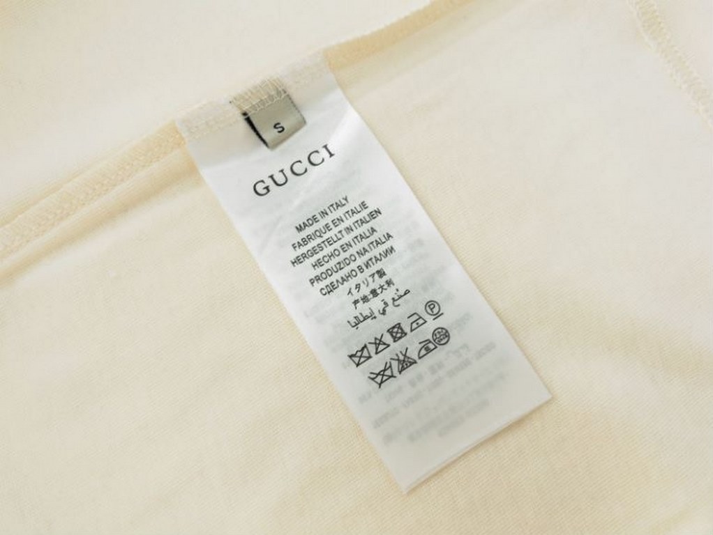 GUCCI Gucci 2024 spring and summer new classic embroidery letters logo short sleeve T-shirtExclusive network first Hundreds of models with perfect detailing260 grams of brand-name cotton fabricVery delicateOriginal fabri