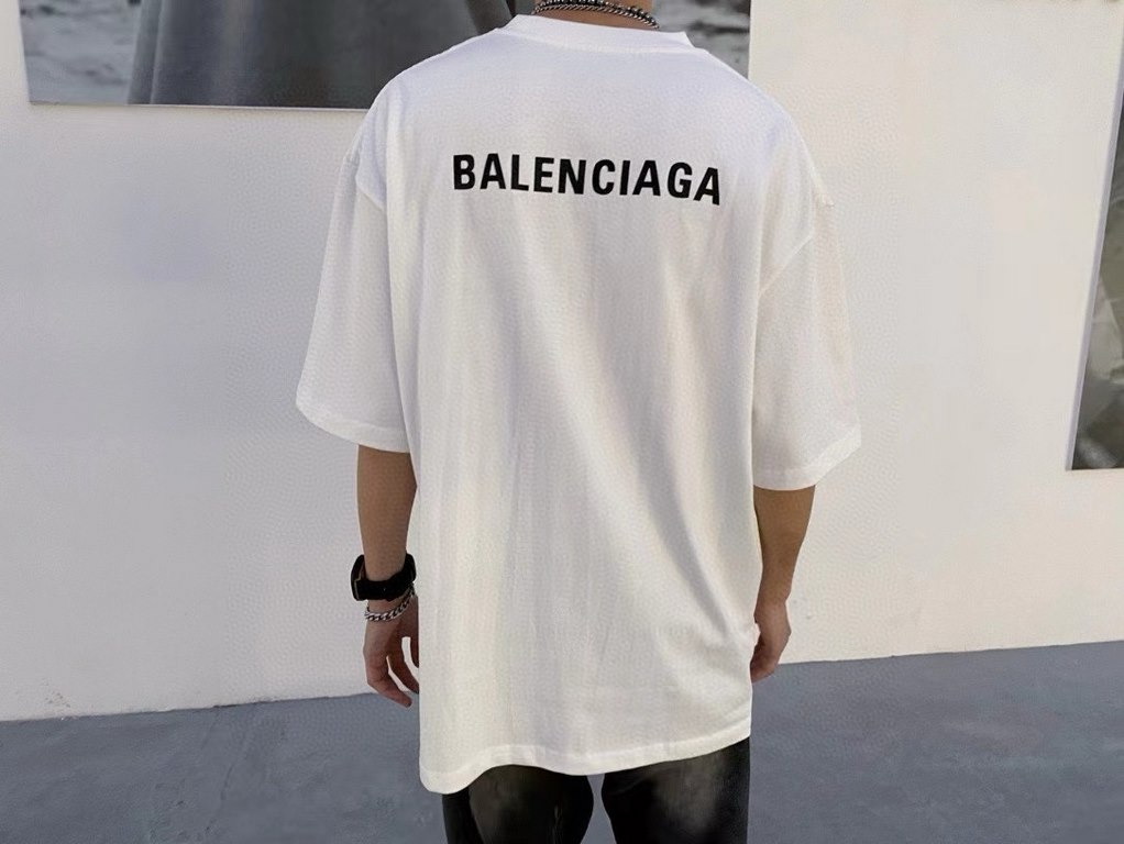 #Balenciaga  Balenciaga 24ss Barcode Letter Icon Print Short Sleeve Up