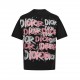 DiorDior 24ss Hand Painted Graffiti Letter Print Short Sleeve280 grams of double yarn fabric with super soft and comfortable handfeel, combining casual style with modern style. Carefully crafted from 100% cotton, this fr