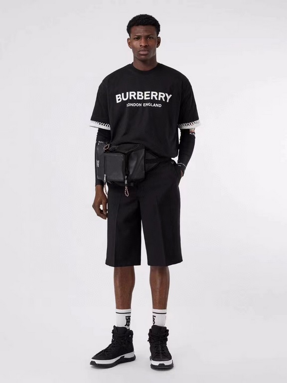 #BurberryBurberry Classic Letter Print Short Sleeve Up