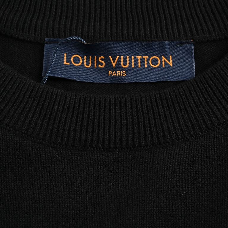 Louis Vuitton 23ssLouis VuittonLouis Vuitton 23ss Short Sleeve Knit with Floral AppliquésSize ：XS-L