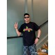 #The upper body effect#GucciSummer new, the year of the dragon limited to small dinosaurs letters logo print round neck short sleeve T-shirt, the year of the dragon as the theme of good luck, the front decorated with Guc