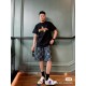 #The upper body effect#GucciSummer new, the year of the dragon limited to small dinosaurs letters logo print round neck short sleeve T-shirt, the year of the dragon as the theme of good luck, the front decorated with Guc