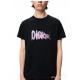 #Dior 24ss hand-painted graffiti letter print short sleeve top