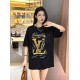 #Louis VuittonLouis Vuitton 24ss Hand Painted Graffiti Large Letter Print Short Sleeve Up