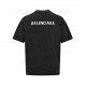 BalenciagaParis House 24ss front and back embroidered logo washed short sleevesHigh quality front and back logo embroidery gradient old short sleeve, cotton double yarn fabric, color contrast dyeing fabric, front and bac