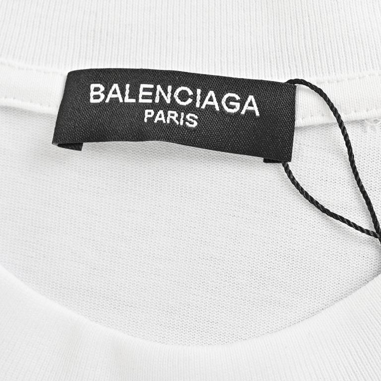 BalenciagaParisian 24ss Mottled Aged Monogram Print Short SleevePrinted material is made of safe and environmentally friendly non-toxic baby certified foam; the print outline is clear and clean, with the texture of the C