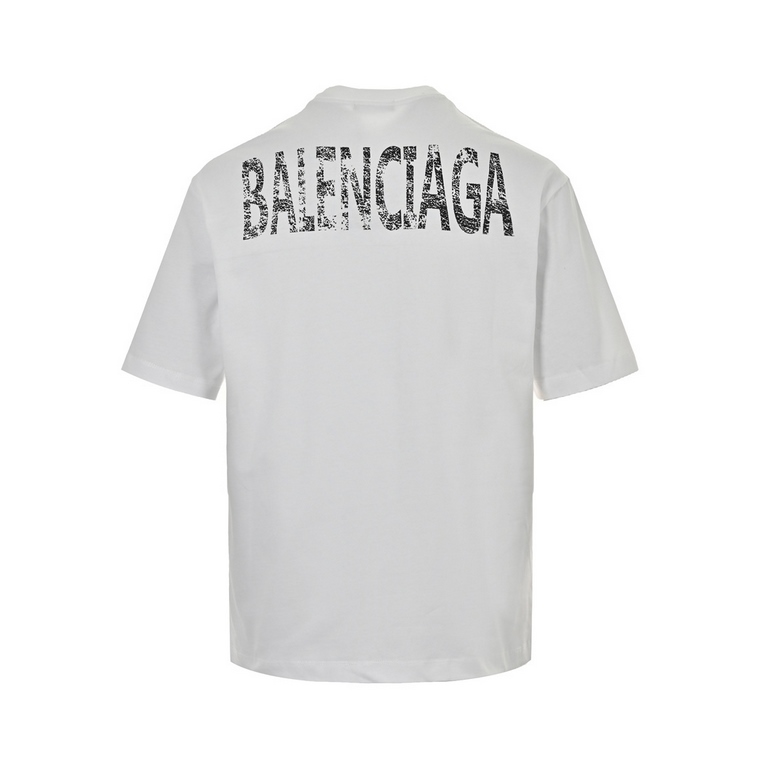 BalenciagaParisian 24ss Mottled Aged Monogram Print Short SleevePrinted material is made of safe and environmentally friendly non-toxic baby certified foam; the print outline is clear and clean, with the texture of the C