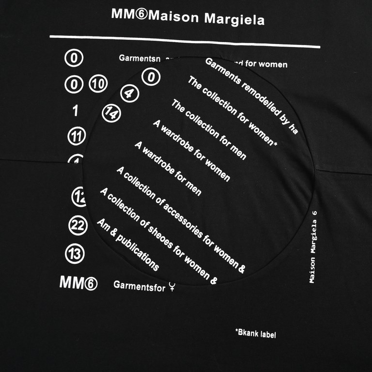 Martin MargielaMargiela 23ss Patchwork Circle Numeric Letter Short SleeveFabric custom weaving and dyeing 280g32 count double yarn fabric, wide neckline thread 300g11 cotton thread.Long wearing not deformed, fabrics from