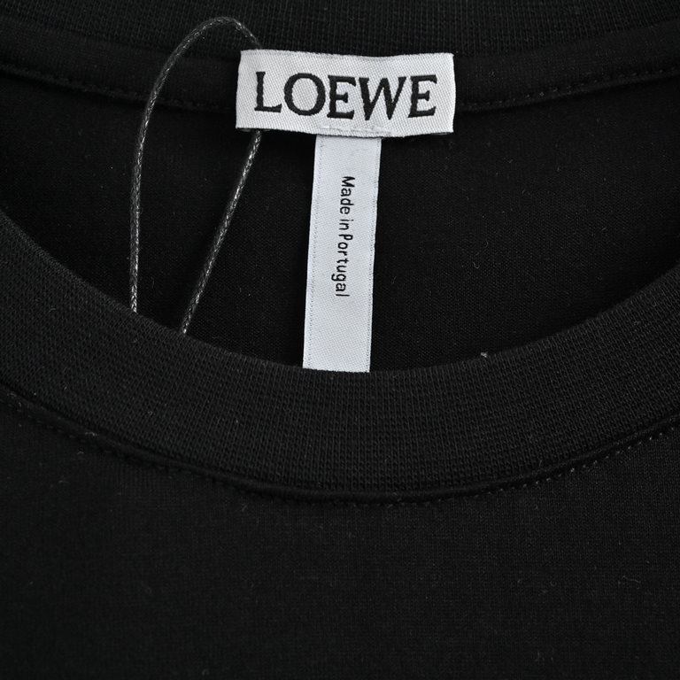 Loewe  Loewe Classic embroidered logo short sleeveOriginal operation custom weaving and dyeing 60 160g mercerized cotton fabric imported machine embroidery three-dimensional embroidery technology independent custom acces