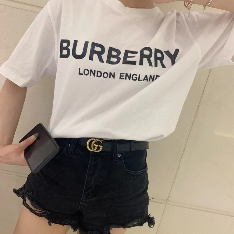 #BurberryBurberry Classic Letter Print Short Sleeve Up