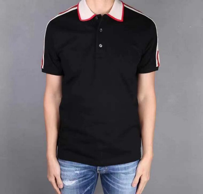 #GucciGucci Classic Shoulder Jacquard Ribbon Polo Short Sleeve Upper