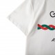 GucciSummer new, 1921 twist letters logo print round neck short sleeve T-shirt, made of customized 250G 32S double yarn long-staple cotton skin feel comfortable texture, three-dimensional, perfect detailing, men and wome