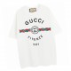 GucciSummer new, 1921 twist letters logo print round neck short sleeve T-shirt, made of customized 250G 32S double yarn long-staple cotton skin feel comfortable texture, three-dimensional, perfect detailing, men and wome