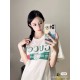 #The upper body effect#GucciSummer New G lipstick print round neck short sleeve T-shirt Heavyweight cotton fabric material High-weight with shaping effect Good moisture absorption and breathability Skin-friendly and comf