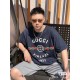 #The upper body effect#GucciSummer new, 1921 twist letters logo print round neck short sleeve T-shirt, made of customized 250G 32S double yarn long-staple cotton skin comfortable texture, full of three-dimensional, perfe