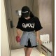 #GucciGucci 23ss Graffiti Letter Print Short Sleeve Upper