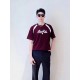 #Louis Vuitton 24ss Burgundy Appliqué Jacquard Knit Short Sleeve Upper