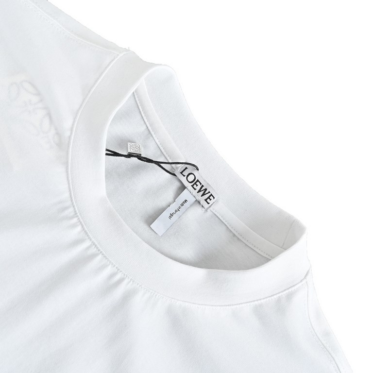 Loewe  Loewe Classic embroidered logo short sleeveOriginal operation custom weaving and dyeing 60 160g mercerized cotton fabric imported machine embroidery three-dimensional embroidery technology independent custom acces