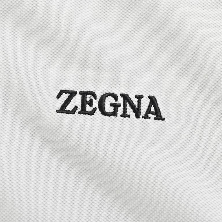 Zegna  Zegna classic chest letters embroidered Polo short-sleeved NetroStar with the same models, using the classic logo three-dimensional embroidery, embroidery full feel very comfortable Super versatile and good-lookin