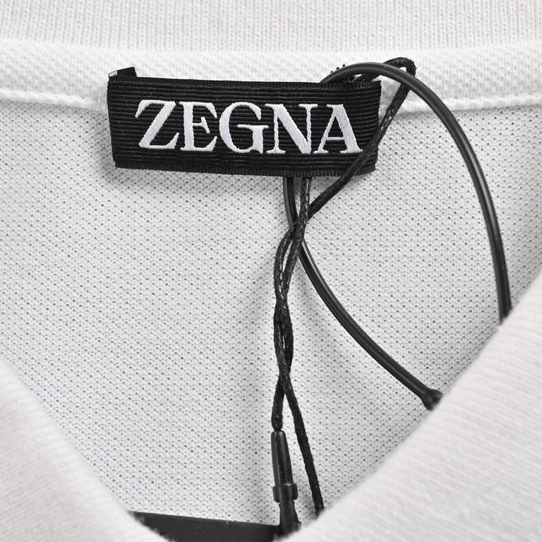 Zegna  Zegna classic chest letters embroidered Polo short-sleeved NetroStar with the same models, using the classic logo three-dimensional embroidery, embroidery full feel very comfortable Super versatile and good-lookin