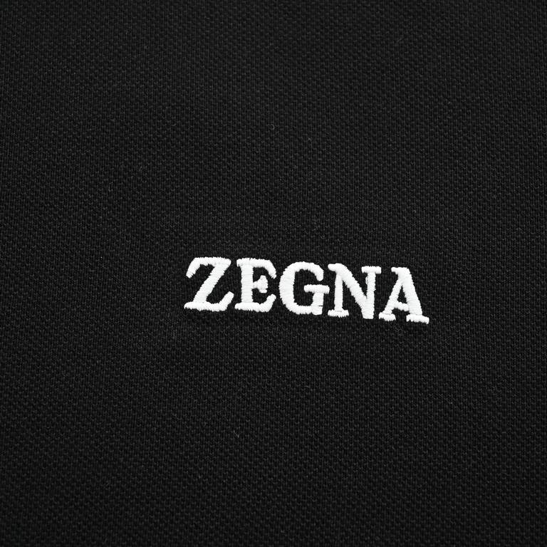 Zegna  Zegna classic chest letters embroidered Polo short-sleeved NetroStar with the same models, using the classic logo three-dimensional embroidery, embroidery full feel very comfortable Super versatile and good-lookin