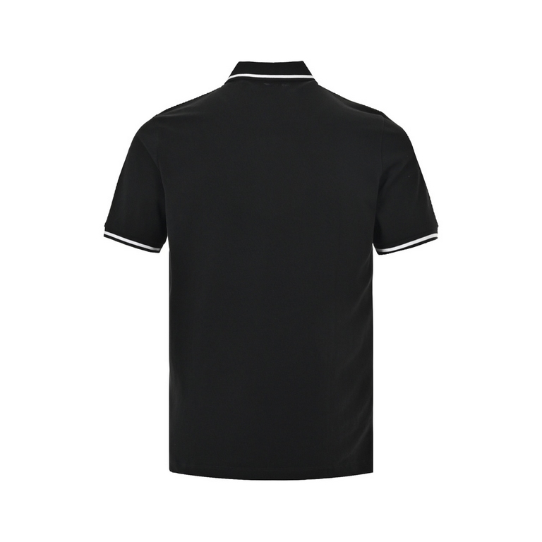 Zegna  Zegna classic chest letters embroidered Polo short-sleeved NetroStar with the same models, using the classic logo three-dimensional embroidery, embroidery full feel very comfortable Super versatile and good-lookin