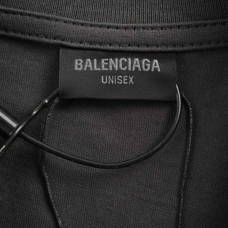 BalencigaParis World 24ss front and back embroidered 3M letters logo short sleeveImported embroidery technology, all-round abrasion cotton soft fabrics, color contrast dyeing fabrics, ultra-fine embroidery process, trend