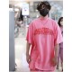 #Balenciaga  Balenciaga runway model disaster letter print short sleeve effect on the body