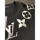 LV Louis Vuitton Exclusive new original single men's casual short sleeve high-end customized high version of the fashion versatile explosive models     imported fabrics logo pattern design on the chest feel ultra-soft an