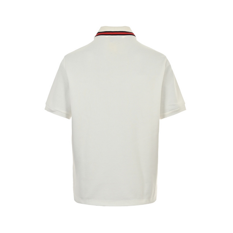 Gucci 24ss Dragon Year Limited Pocket Embroidery Polo Sleeve Short Sleeve GucciGucci 24ss Dragon Year Limited Pocket Embroidery Polo Short SleeveSpring and summer new dragon limited pocket embroidery polo using matte lin