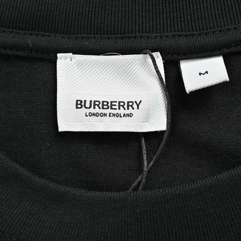 BurberryBurberry 24ss Embossed War Horse Short SleeveAdopting 260g double yarn cotton fabric, 280g high weight after washing, ~ thick and not deformed skin-friendly feel great~Cotton soft fabrics, color-coordinated dyein