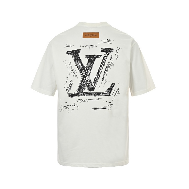 Louis VuittonLouis Vuitton 24ss Graffiti Letter Logo Print Short SleeveSimple loose fit combined with the effect of solid color.The simple loose fit combined with the solid color effect naturally highlights the premium t