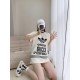 #The upper body effect#GucciSummer new Gucci  Adidas co-branded clover logo letter print round neck short sleeve T-shirt, simple Logo logo exquisite upgrade, feel very comfortable Fashion and personality Super versatile 