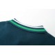 Gucci Gucci 2024FW FallWinter Wool Knit Cotton Blend Polo ShirtNavy blue cotton and wool knit blend, double G embroidery, gold tone buttons, polo collar, dolman sleeves, patch pockets, striped ribbed piping, button plack