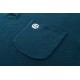 Gucci Gucci 2024FW FallWinter Wool Knit Cotton Blend Polo ShirtNavy blue cotton and wool knit blend, double G embroidery, gold tone buttons, polo collar, dolman sleeves, patch pockets, striped ribbed piping, button plack