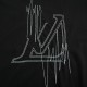 Louis Vuitton 23ss embroidered fringe micro logo short sleeveHeartbeat frequency embroidered T-shirt customer order 220g32s plain knit fabric skin-friendly breathable fine Chest using screen printing process and then wit