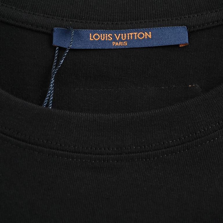 Louis VuittonLouis Vuitton 23ss Square Letter Print Short SleeveLv master hand-designed tide brand new 2023 cotton printing short sleeveFeel very comfortableSpring and summer the latest brick cabinet synchronization OS d