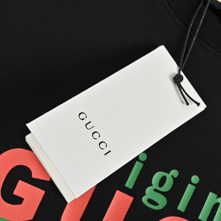 GucciGucci Classic Red and Green Letter Print Short SleevePrinting printing material using safe and environmentally friendly non-toxic baby certified foam material; printing outline clear and clean, with the texture of t