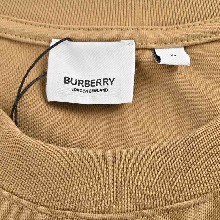 BurberryBurberry 24ss Embossed War Horse Short SleeveAdopting 260g double yarn cotton fabric, 280g high weight after washing, ~ thick and not deformed skin-friendly feel great~Cotton soft fabrics, color-coordinated dyein