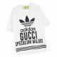 GucciSummer new Gucci  Adidas co-branded Shamrock logo letters printed round neck short-sleeved T-shirt, simple Logo logo exquisite upgrade, feel very comfortable Fashion and personality Super versatile good-looking aCol