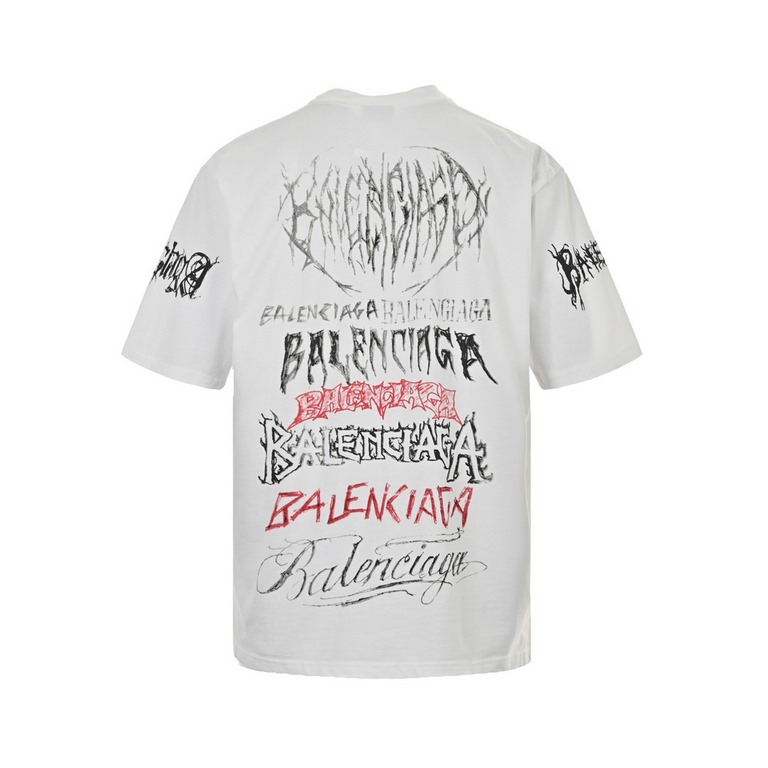 Balenciaga  Paris family 24ss dragon limited graffiti short sleeveThe original Hangzhou state special 6300 purchased, the fabric is made of 300 grams of combed cotton, garment washing process, printing using imported wat