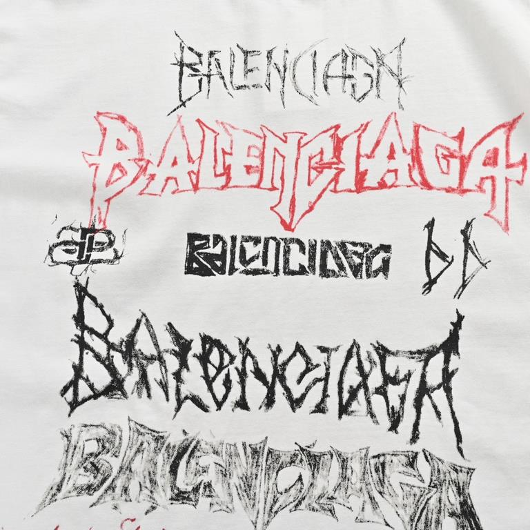 Balenciaga  Paris family 24ss dragon limited graffiti short sleeveThe original Hangzhou state special 6300 purchased, the fabric is made of 300 grams of combed cotton, garment washing process, printing using imported wat