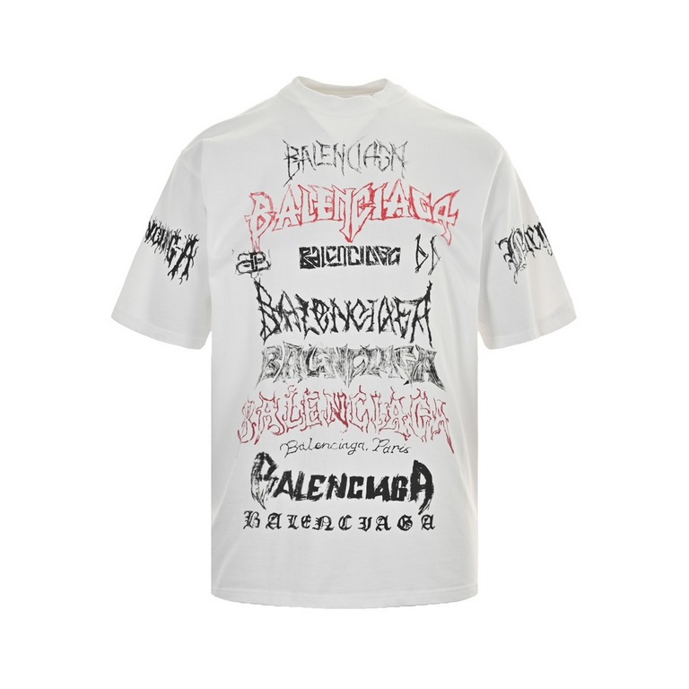 Balenciaga  Paris family 24ss dragon limited graffiti short sleeveThe original Hangzhou state special 6300 purchased, the fabric is made of 300 grams of combed cotton, garment washing process, printing using imported wat