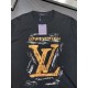 LV Louis Vuitton Exclusive new original single men's casual short sleeve high-end customized high version of the fashion versatile explosive models     imported fabrics logo pattern design on the chest feel ultra-soft an