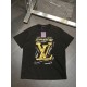 LV Louis Vuitton Exclusive new original single men's casual short sleeve high-end customized high version of the fashion versatile explosive models     imported fabrics logo pattern design on the chest feel ultra-soft an