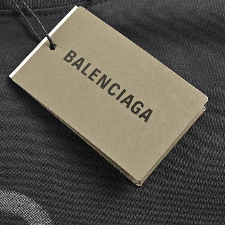 BalencigaParisian 24ss lockdown washed and distressed short sleeveIrregular letters front and back printed T-shirt Standard printing technology, cotton soft fabric, color contrast dyeing fabric, ultra-fine flat screen pr